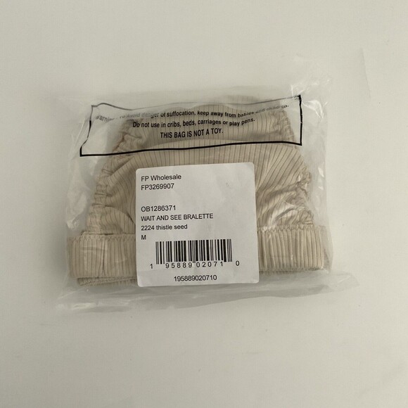 Free People Wait and See Birch Bralette Lightweight Thistle Seed M - Picture 14 of 15